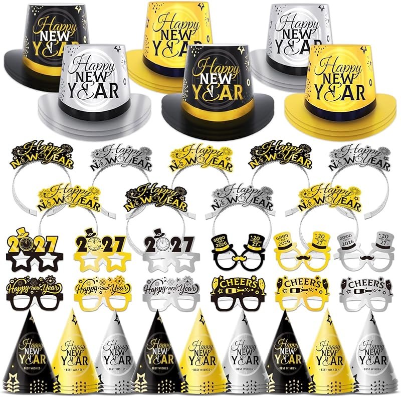 192PCS New Years Eve Party Supplies 2027 New Year Decorations for 96 Guests — best new years eve sparklers for new