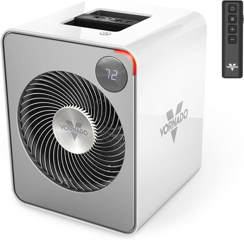 VMHi500 (2026) Metal Space Heater, Digital Thermostat, White — vornado compact space heater for vornado compact space