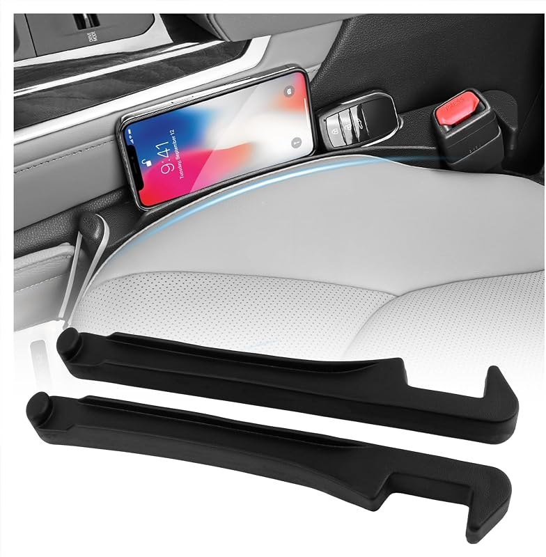 3 in 1 Car Seat Gap Filler Organizer,2PCS Multifunctional Car Seat Gap Plug with Storage Slot & Hook