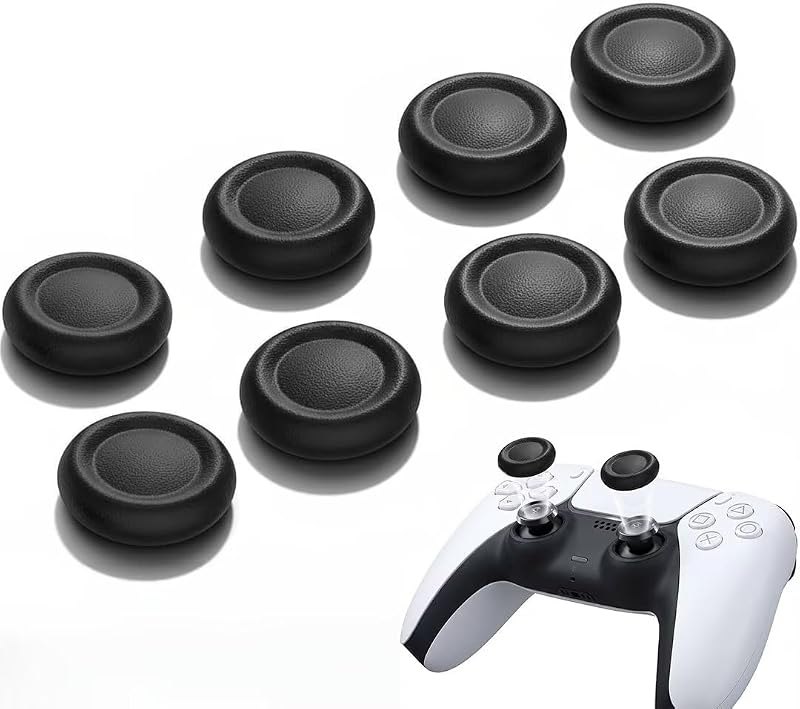 Replacement Thumb Grips Cap Compatible with PS5/4 Controller Edge Accessories, Anti-Slip Anti-Stickiness Anti-Scratch