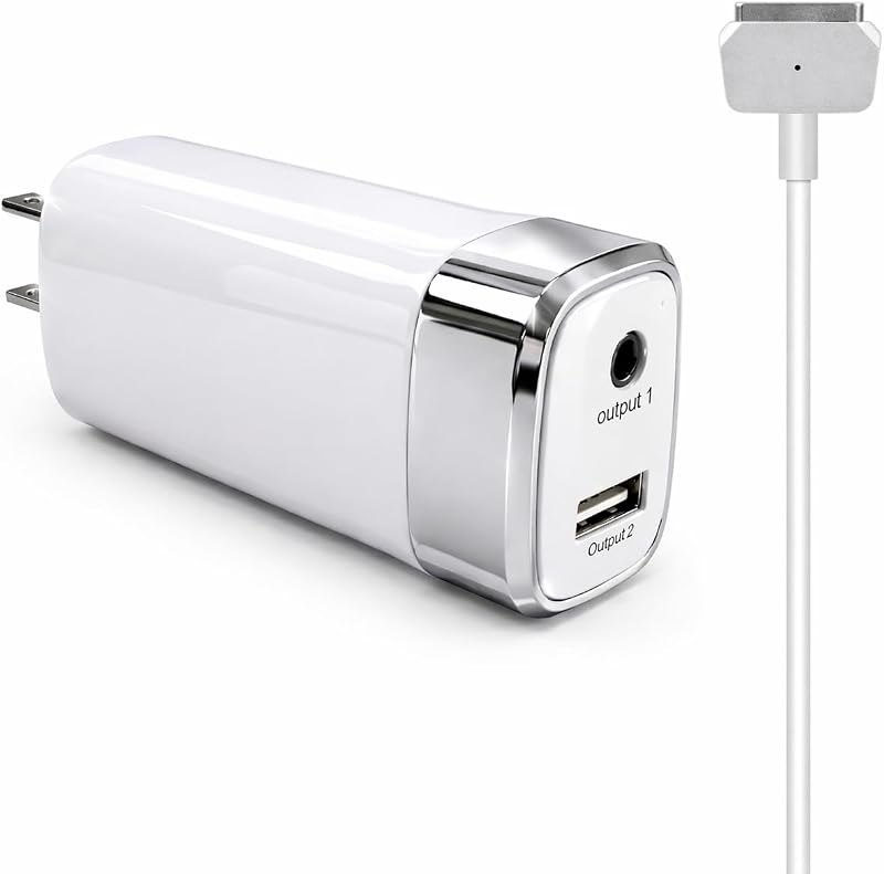 Mac Book Pro/Air Charger 60W Magnetic 2 T-Tip Adapter 11-13 inch 2012-2017 — computer magsafe charger for computer