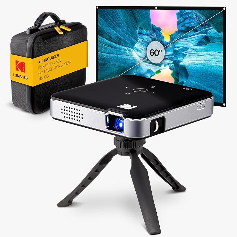 KODAK Luma 150 Type 4 Pocket DLP Pico Projector Kit, Mini Projector, Black — pico projector for desktop for pico