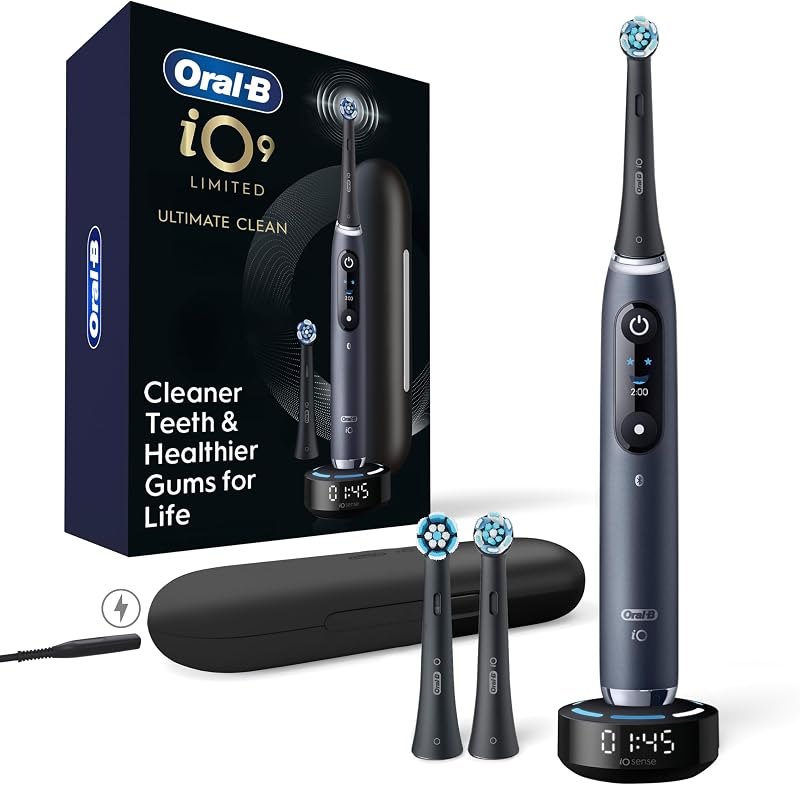 Rechargeable Electric Toothbrush, iO9 Limited Ultimate Clean, 7 Cleaning Modes, Interactive Display, iSense Charger