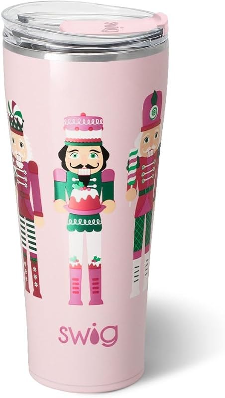 Swig Life 32oz Insulated Tumbler with Lid, Sugar Plum Soldiers — 32 oz stainless tumbler for stainless tumbler
