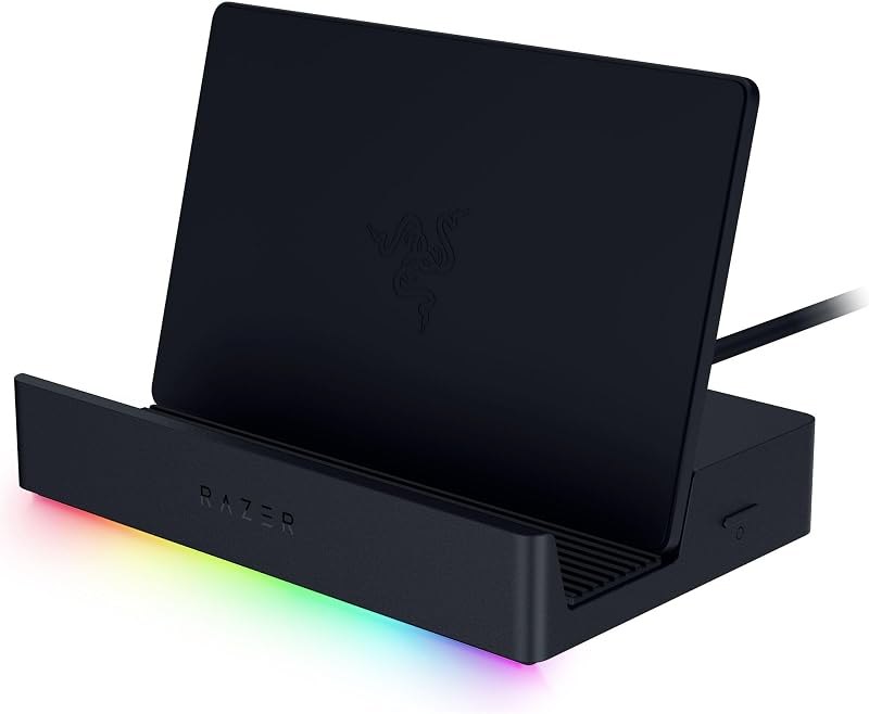Razer Handheld Dock Chroma: Charging Hub & Expand Connectivity for Mobile Gaming & Tablets - iPhone 16, Steam Deck