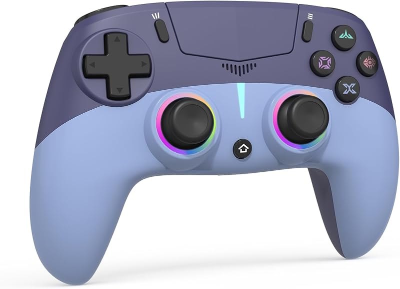 MWCG Wireless Controller for PS5, Compatible with PS5 Pro/Slim/PC, Dual Vibration, Modded Function,8 Light Modes