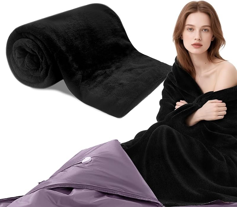 JZHLLA 70" x 30" Sauna Blanket Insert Towel, Reusable for Infrared Sauna Blankets, Quick-Dry Warm, Soft Absorbent