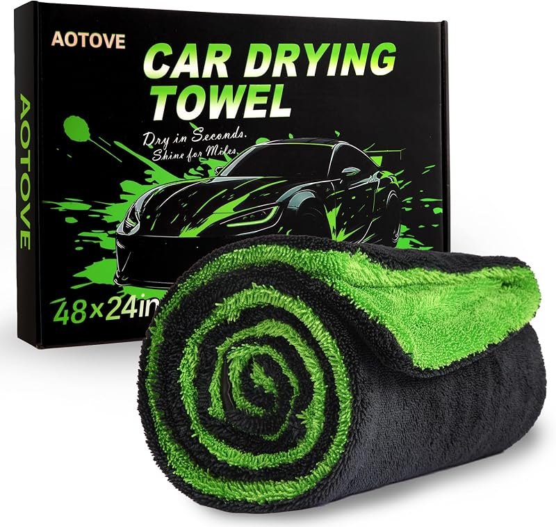 48"x24" XXL Car Drying Towel, 1300GSM Dual-Sided Microfiber Car Drying Cloth, Super Absorbent & Scratch-Free Lint-Free