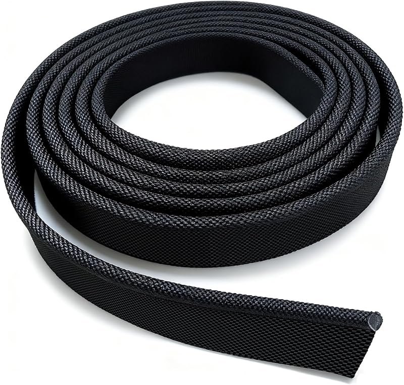 Black Awning Rail Piping, 23FT Motorhome Awning Rail Insert, Camping Tent Accessories, 0.25IN Built-in Card Strip, Can