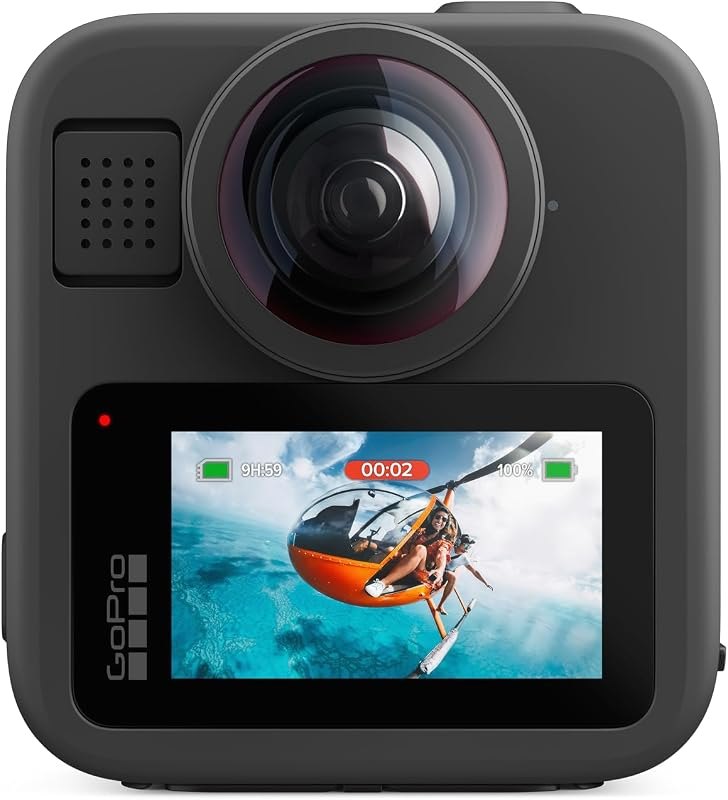 MAX2 - Waterproof 360 + Traditional Action Camera with Touch Screen, Spherical 8K Video, 29MP 360 Photos, Easy