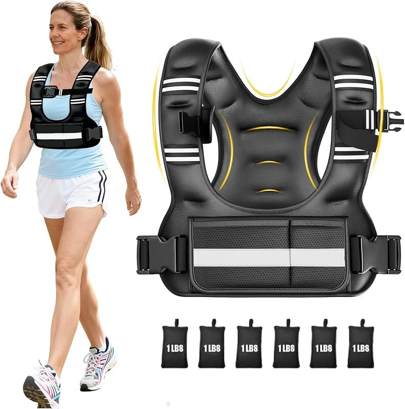 Adjustable Weighted Vest for Women, 6-12lb U-Shaped Weight Vest for Walking — sandbag weighted vest for sandbag