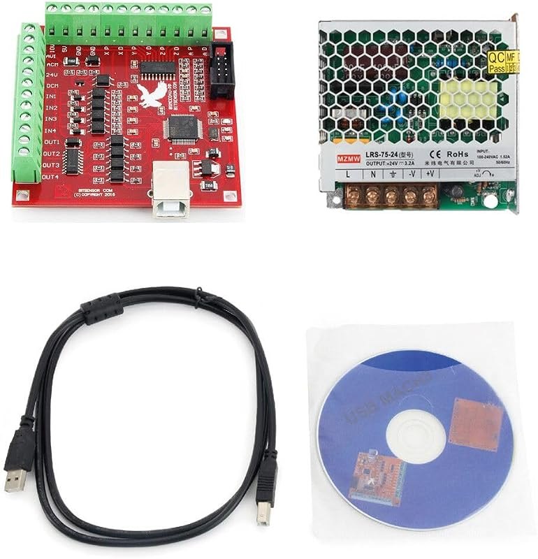 CNCTOPBAOS 4 Axis USB Mach3 Motion Control Card, CNC Router Controller Board,Stepper Motor Driver Controller Breakout
