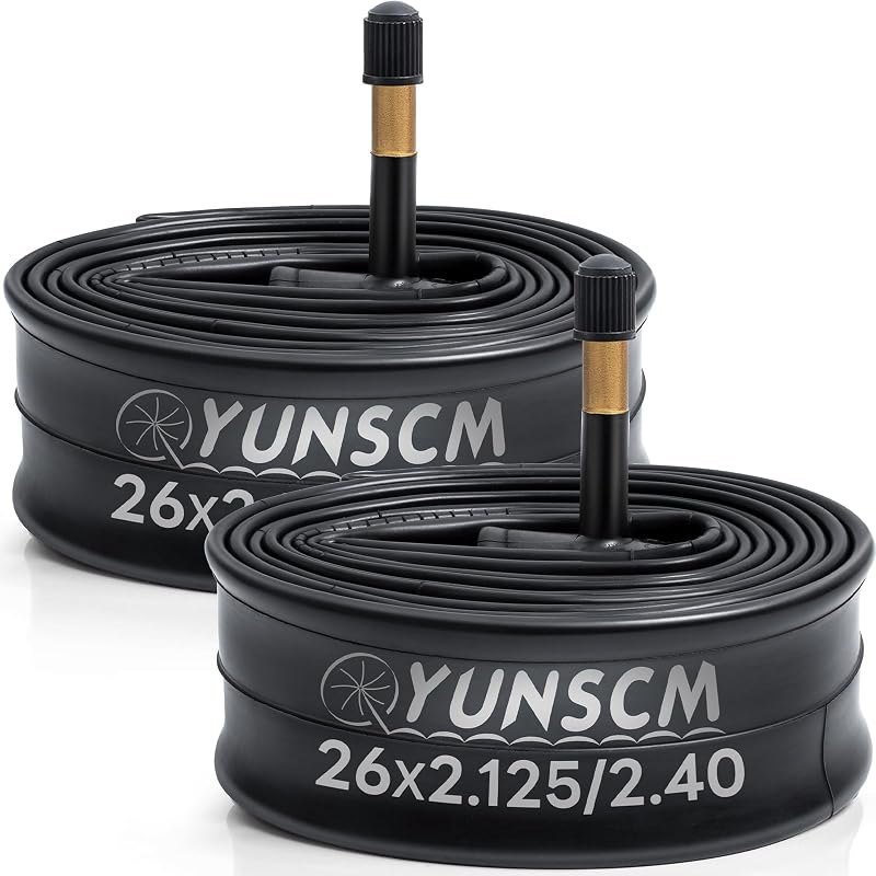 2-PCS 26" Bike Tubes 26x2.125/2.25/2.30/2.35/2.40 AV48mm Schrader Valve 56/64-559 26" Bicycle Tubes Compatible with 26