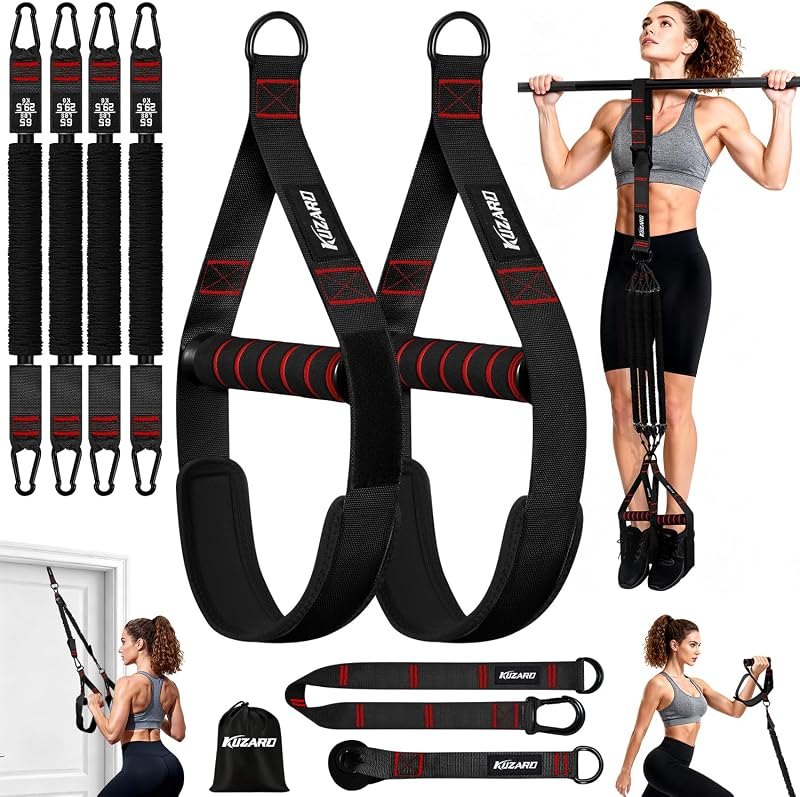 Pull Up Assistance Bands for Women, Heavy Duty Resistance Bands with Handles, Exercise Band with Door Anchor, Workout
