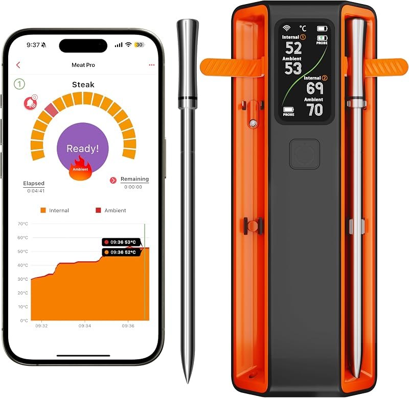 Smart Bluetooth Wireless Meat Thermometer Digital — baking oven thermometer for baking oven thermometer