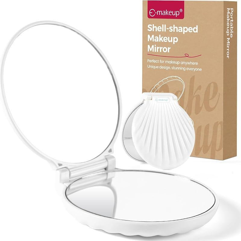 Compact Makeup Mirror, 2x/1x Magnifying Compact Travel Mirror for Purse