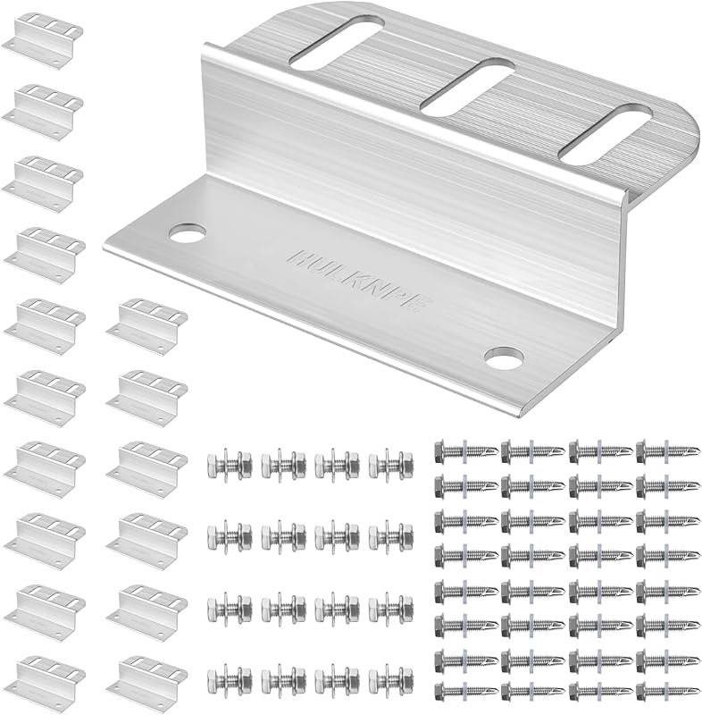 Z Brackets Solar Panel Mounting Kit (16 Pack) - Heavy Duty Corrosion-Resistant Aluminum for RV, Boat, Roof & Off-Grid