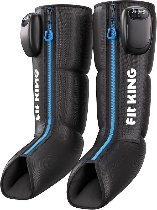 FIT KING Air Compression Leg Massager, Cordless Recovery System — Recovery Boot Compression Sleeve for recovery boot
