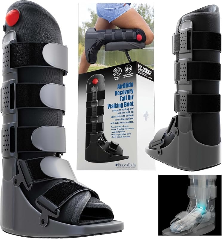 Tall Side Pump Fracture Boot, Ankle Brace, X-Large — Recovery Boot Compression Sleeve for recovery boot compression