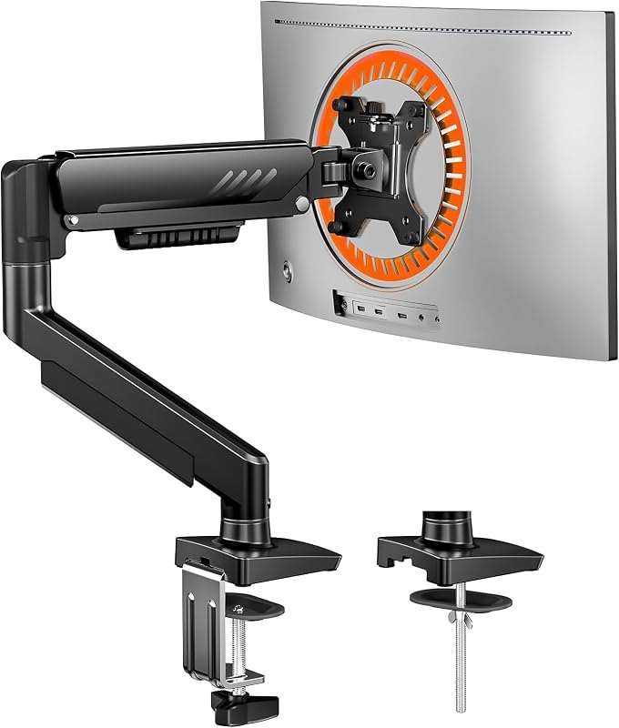 ErGear Single Monitor Arm, Fully Adjustable Monitor Mount for 13 — gas spring monitor arm for gas spring monitor arm