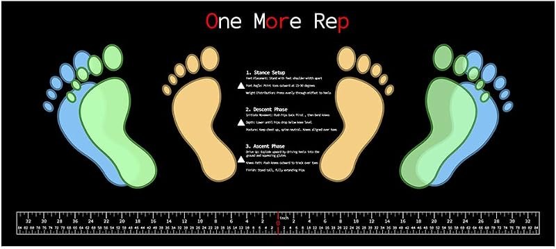 VOVCIG Professional Squat Mat, Squat Mat Pad With Foot Position, Stabilizing and Non-Slip, Muscle Ab Pad, Exercise &