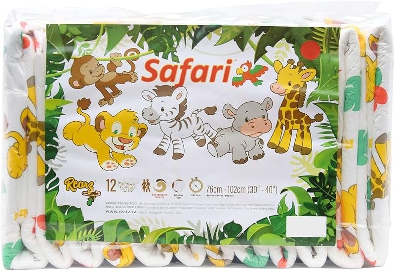 Rearz - Mega Safari Adult Printed Diapers (12 Pack) (X-Large) — adult pull up diapers for adult pull diapers