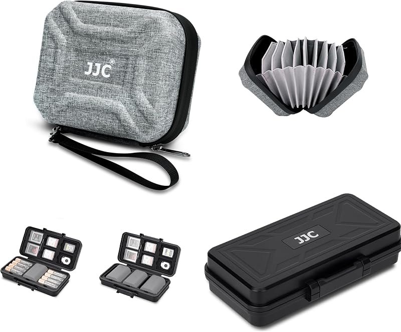 JJC Camera Battery & SD Card Case with Durable Lens Filter Pouch Case for 10 Circular Filters Up to 95mm — photography