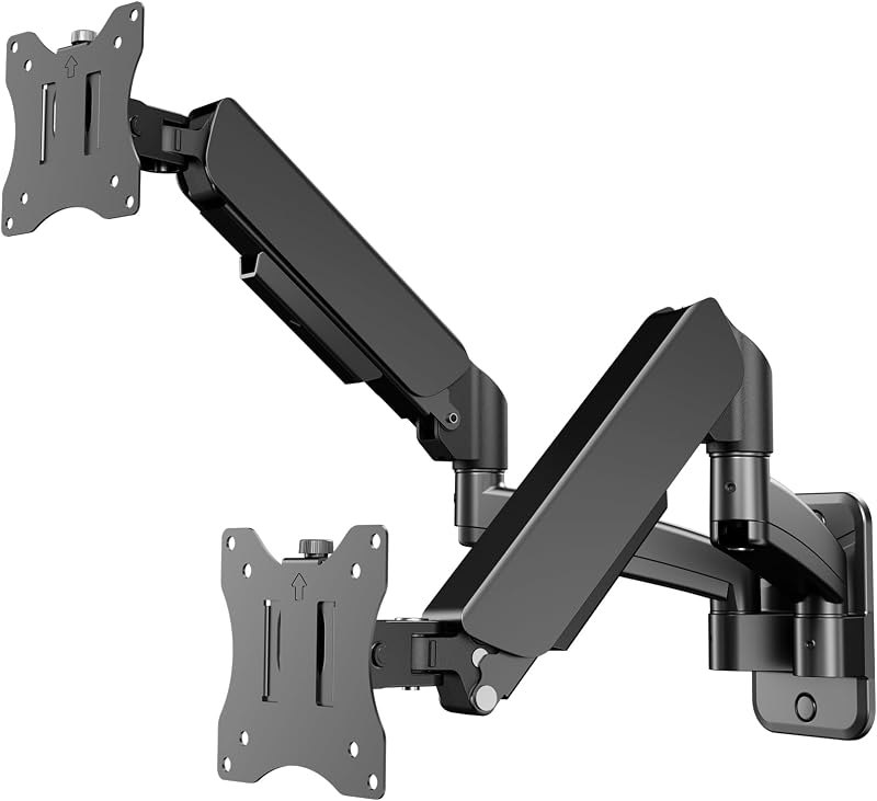 Dual Monitor Wall Mount for 17-32 inch Flat/Curved Computer Screens — computer monitor arm for computer monitor arm