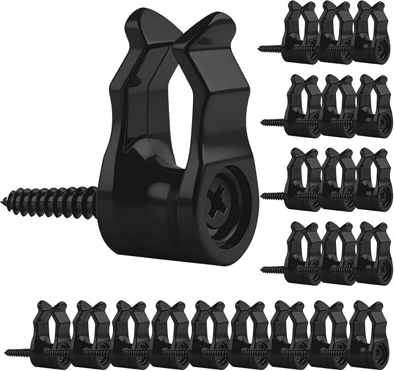 50 Pack String Light Clips, Screw in Hooks for Outdoor String Lights,Weatherproof Cable Clips for Christmas Fairy
