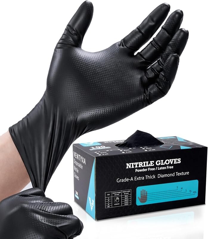 10 Mil Black Nitrile Disposable Gloves 100 Count — garage mechanic gloves for garage mechanic gloves