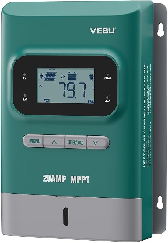 MPPT Solar Charge Controller- 50V, 20 amp, 12/24-Volt — best rv solar controller for solar controller