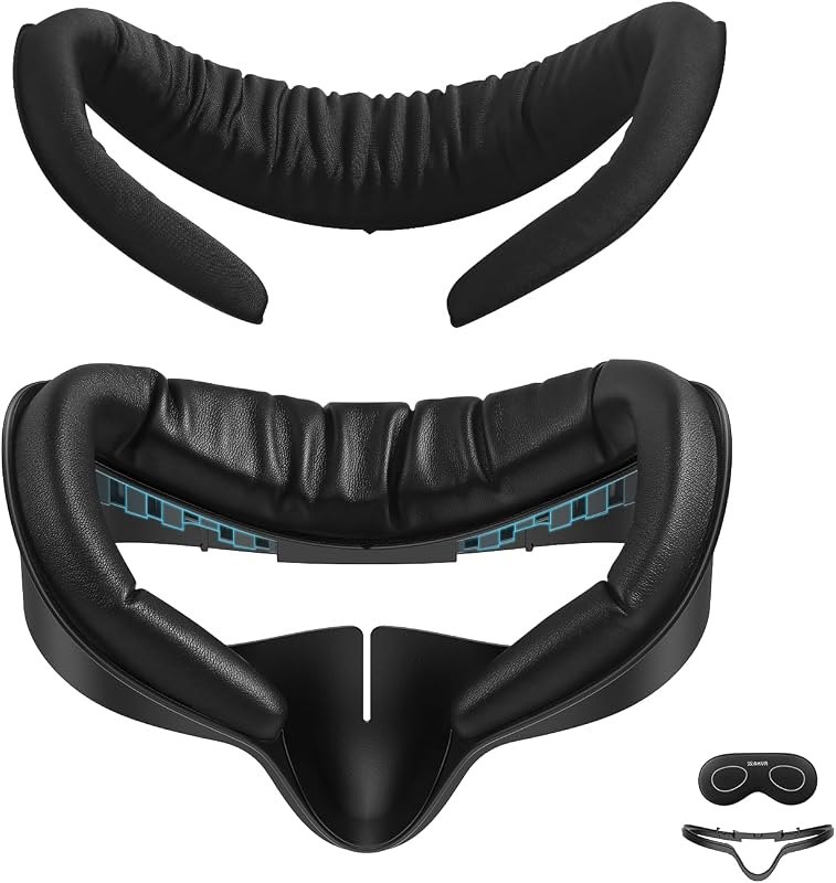 Q3SFC1 Facial Interface Pad for Quest 3S, PU & Ice Silk, Not Fit Q3 — Quest 3 anti-fog film for quest anti fog film