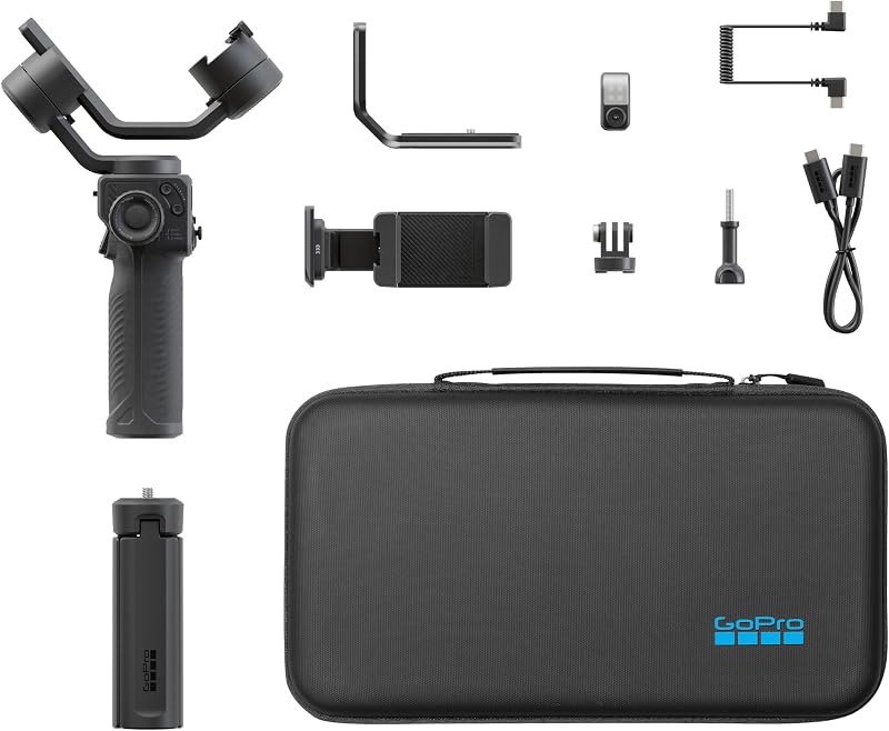 GoPro Fluid Pro AI 3-Axis Gimbal Stabilizer for GoPro Cameras and Smartphones, Subject Tracking, Lighting, Wireless