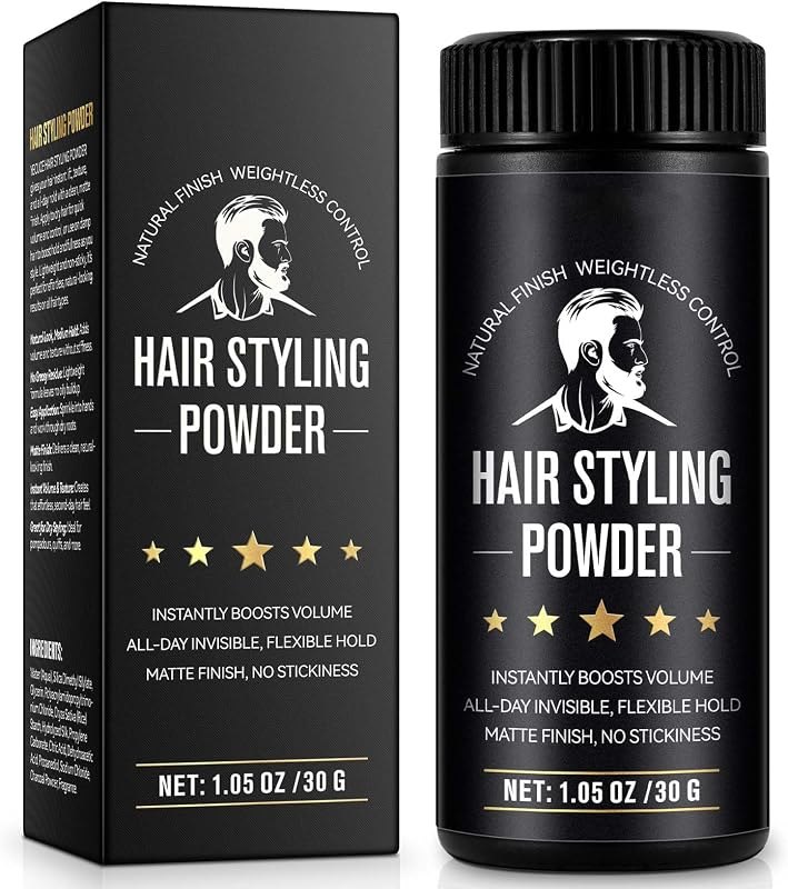 Hair Styling Powder for Men,Texture Powder with Natural Matte Finish, Invisible & Grease-Free Hold - Adds Lift