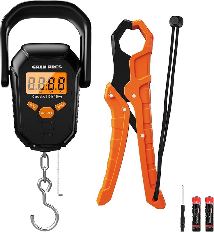 Fish Scale 110lb/50kg,Digital Fishing Scale — fishing fish gripper for fishing fish gripper