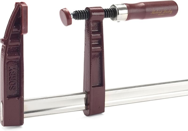 Robert Sorby Select Screw Clamp 10" 250mm Heavy Duty Woodworking Clamp 300kgf Clamping Force 120mm Throat Depth