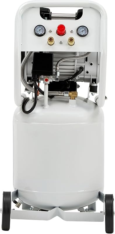 Albott 10 Gallon Electric Air Compressor, 1.8 HP Vertical Wheeled Tank — oil free air compressor for oil free air