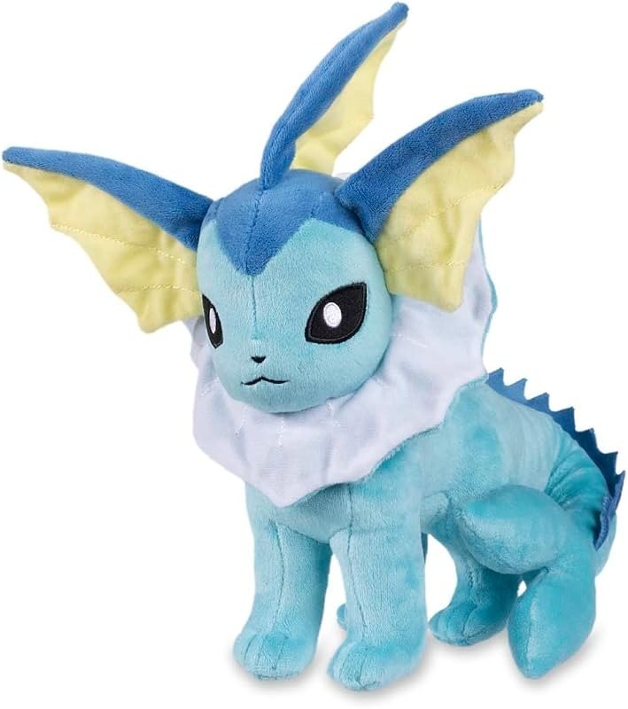 Center: Vaporeon Poké Plush — Pokémon 30th Anniversary Plush for pok mon 30th anniversary