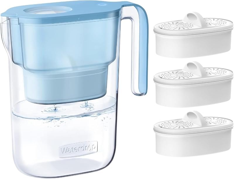 Waterdrop PT-05B Water Filter Pitcher with 3 Filters, 7-Cup, NSF Certified — countertop water filter for countertop