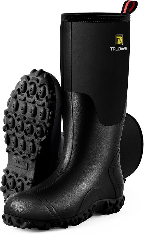 Hunting Boots for Women with Steel Shank, Anti-slip Womens Rubber Boots, Insulated Neoprene Waterproof Rain Boots for