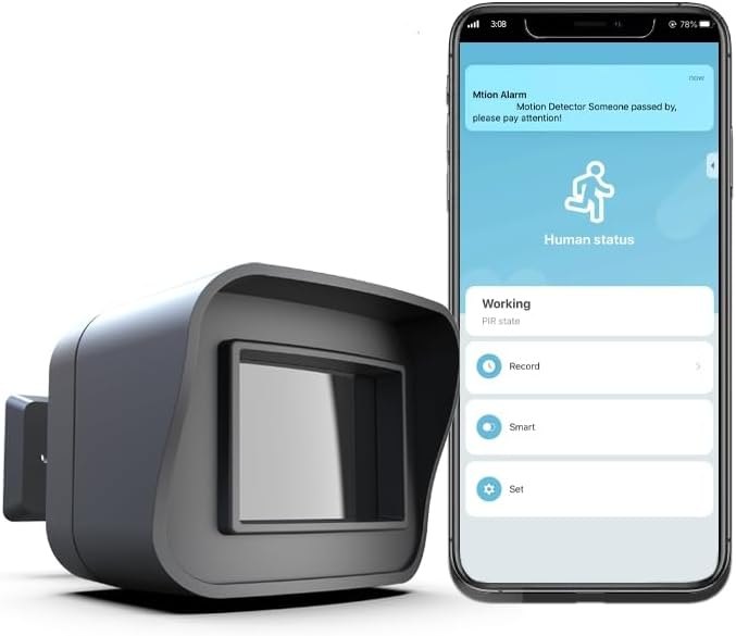 Smart Outdoor Home Security - Weather Resistant WiFi Motion Sensor&Detector - Remote APP Notifications - Compatible