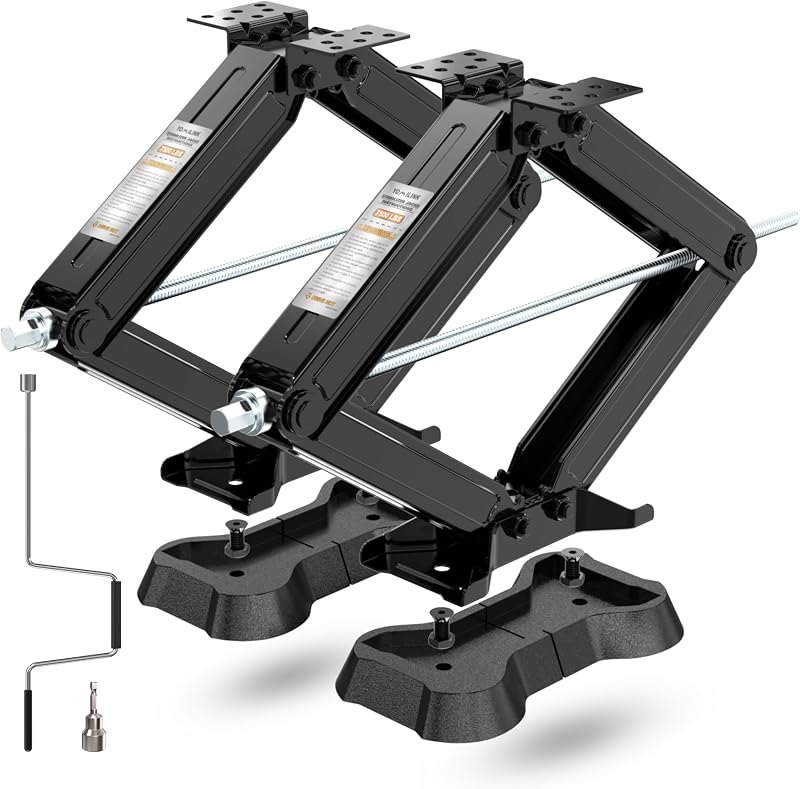 YOMILINK 7500lbs RV Scissor Jacks with Pads, Stabilizer Leveling Jacks