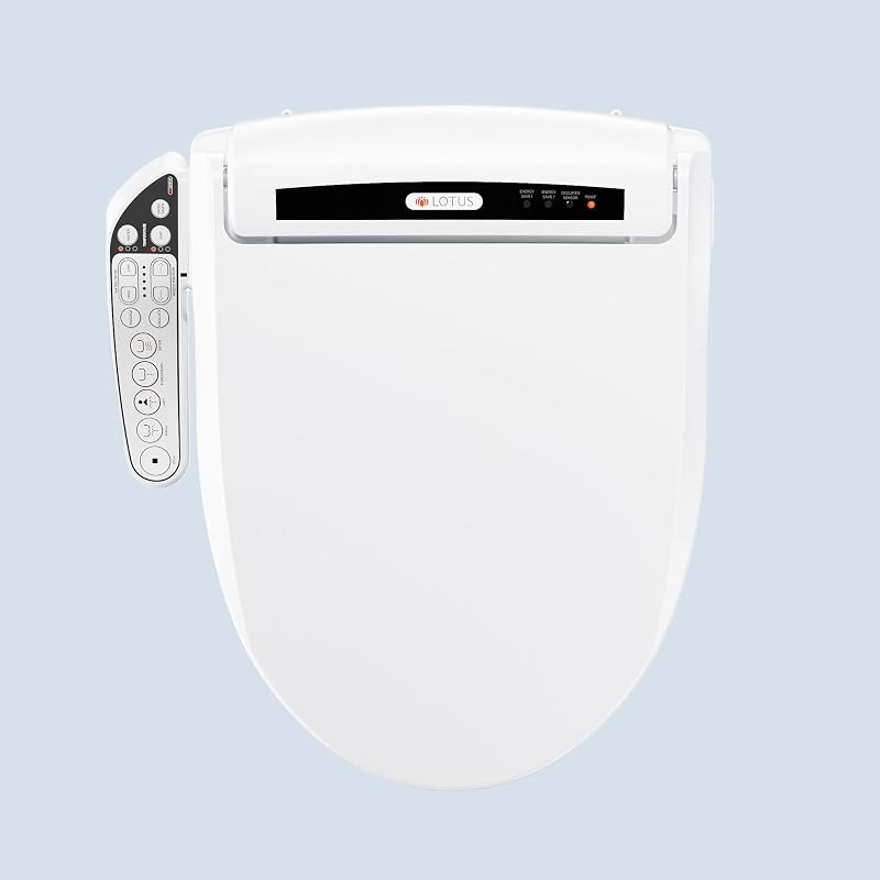 Lotus Bidet Seat ATS-909 Round with Enema Wash (Purestream) for constipation relief, Heated Seat, Multi Modes Wash