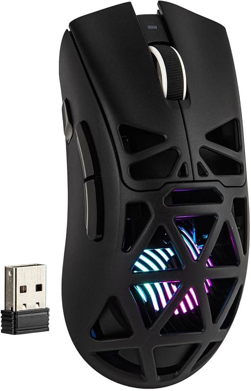 MechLands Aula SC620 Gaming Mouse, 2.4G/USB-C/BT Wireless Mouse with 400mAh Battery, Adjustable 12,000 DPI & 1000