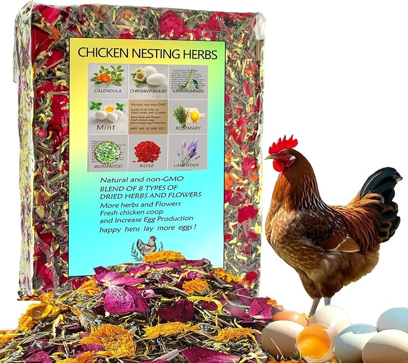 42oz Chicken Nesting Herbs Pure Natural Mix for Coop & Nest Boxes — chicken coop cleaning kit for chicken coop