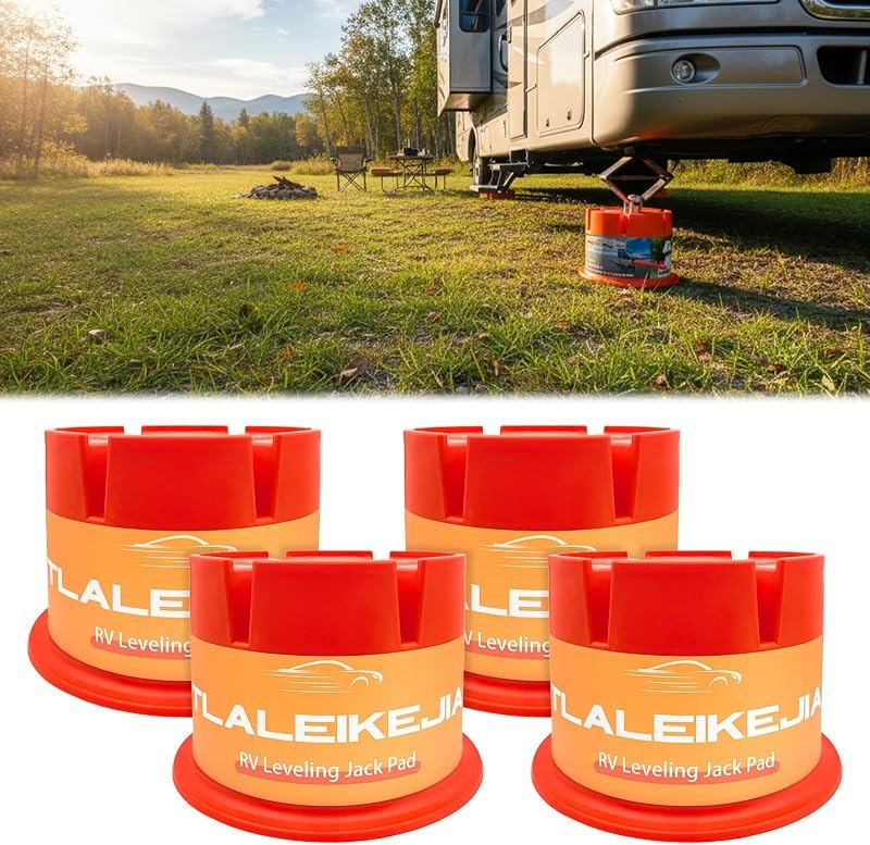 Trailer Jack Block, 6000 lbs Capacity per RV Leveling Block, Polypropylene RV Camper Stabilizer Blocks, RV Travel