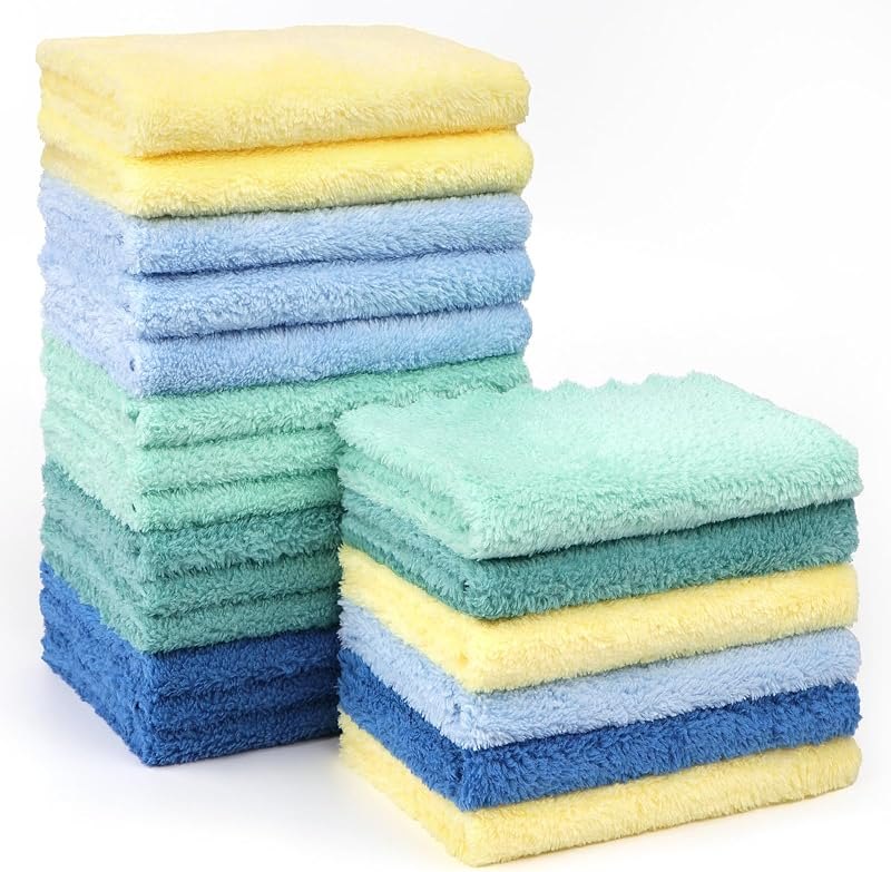 AIDEA Microfiber Cleaning Cloths-20PK, Kitchen Towels 11" x 11" — cleaning microfiber cloth for cleaning microfiber