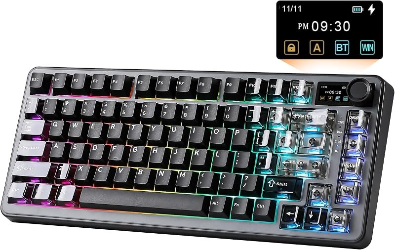 YUNZII B75 PRO MAX QMK/VIA Wireless Mechanical Keyboard — wired gaming keyboard for wired gaming keyboard