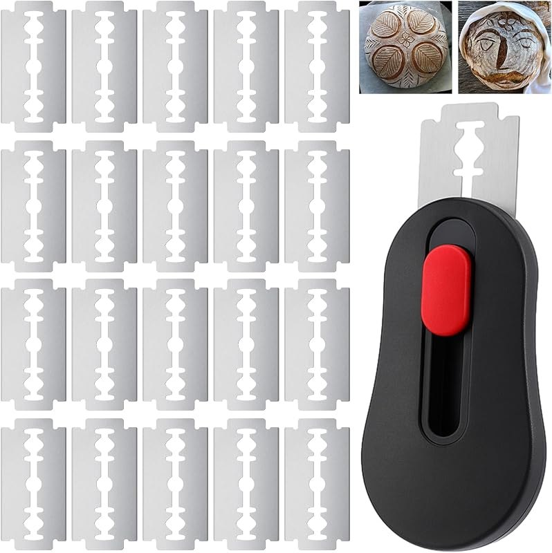 SUMAJU Magnetic Bread Lame with Extractable Blade - 20 Razor Blades,Dough Scoring Tool for Sourdough Breads baking &