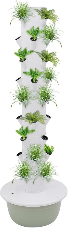 Hydroponics Growing System, 36 Pods Large Vertical Hydroponic Growing Tower with Water Pump & Loop Timer, 9-Tier